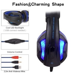 Glowing gaming headset gaming headset