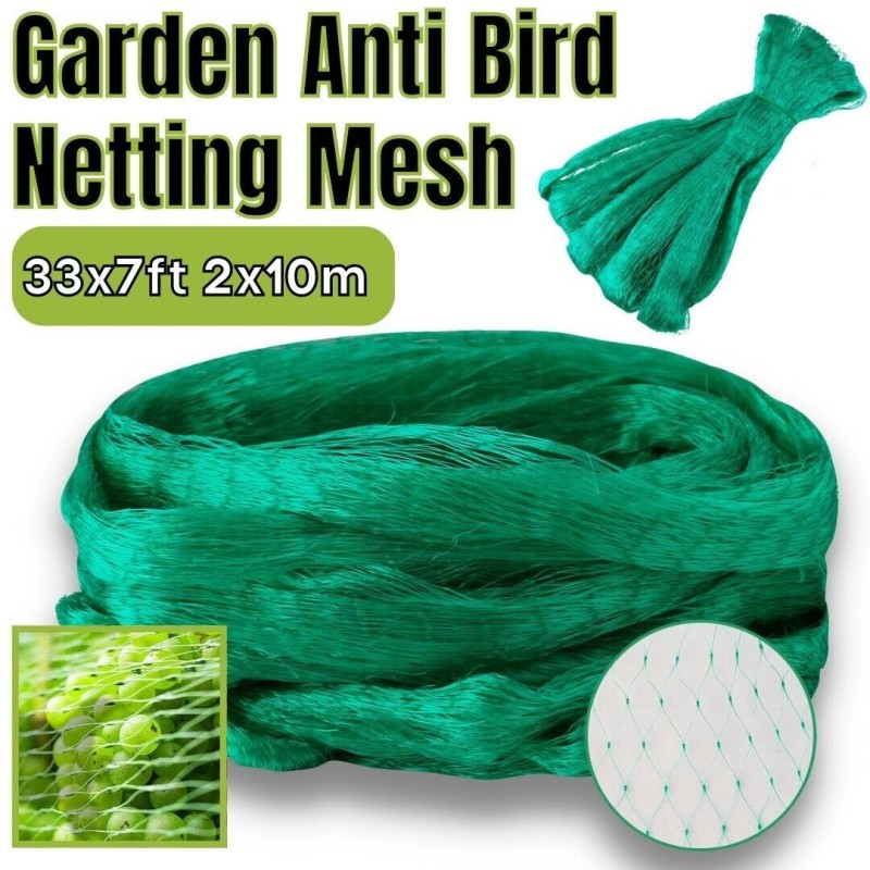 33FT Anti Bird Netting Pond Net Protection Tree Crops Plants Fruits Garden Mesh