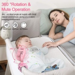 Stroller Fan Personal Portable Desk Handheld Baby Bed Car Seat Fan