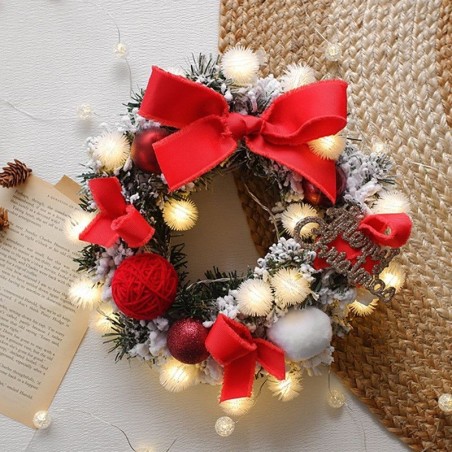 Multicolor Christmas Pendant LED Light String Wreath Package Decoration