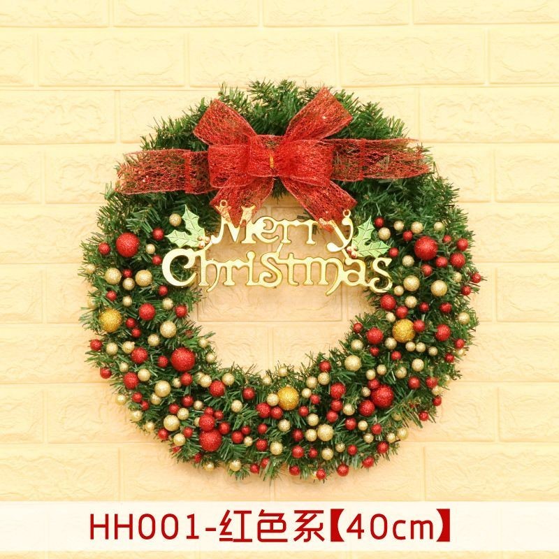 40 50 60CM Christmas Wreath Mince Rattan Ring Door Hanging Christmas Decorations
