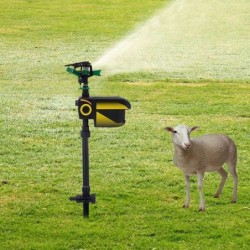 Automatic sensing animal repellent garden sprinkler
