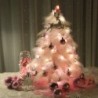 Christmas Ornament Desktop Small Tree Christmas Tree Pink Feather Decorati