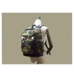 Fashion Camouflage Canvas And Leather Backpack