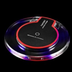 New Wireless Charging Dock Charger Crystal Round Charging Pad  For A-pple