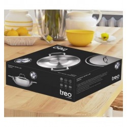 Treo By Milton Triply Stainless Steel Kadhai With Lid 20 Cm / 1600 Ml