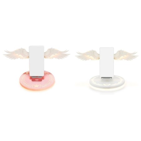 Universal Colorful LED Angel Wings Wireless Charger  For Mobile Phone