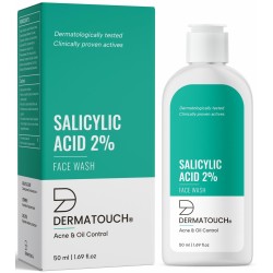 DERMATOUCH Salicylic Acid 2% Face Wash For Acne & Oil Control Suitable to All Skin Types For both Men & Women 50ML