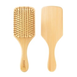 INSIME Bamboo Hair Brush with bamboo bristles Wooden Hair Brush for Women & Men