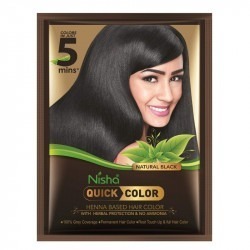 Nisha black hair color dye henna based natural black hair color dye for men women 6 sachet of 10g each