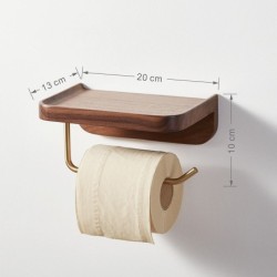 Solid Wood Creative Wall-mounted Paper Towel Rack Toilet Roll Holder Wall-mounte