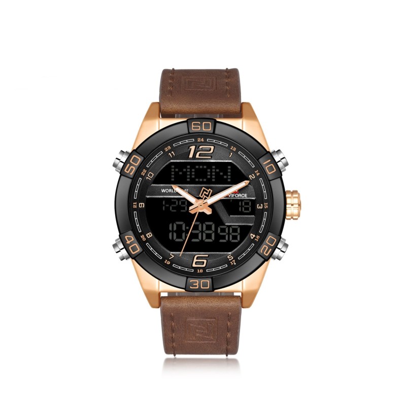 Men'S Watch Led Electronic Watch Waterproof Belt Quartz Men'S Watch Watch