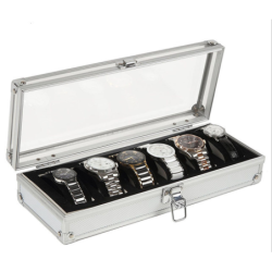 Aluminum 6 watches boxes, table boxes, jewelry box jewelry box collection bin