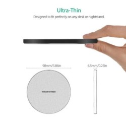Qi Standard Ultra-Thin Fabric Aluminum Alloy Fast Charge Wireless Charger