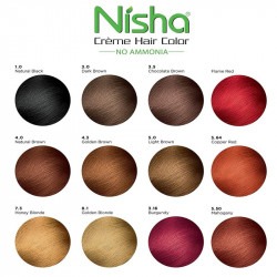 Nisha creme hair color rich bright long lasting hair colouring for ultra soft deep shine 90ml+60gm pack of 1 flame red