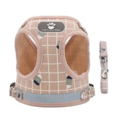 Small Dog Harness Vest Puppy Breathable Mesh Vest Harnesses Walking Lead Leash