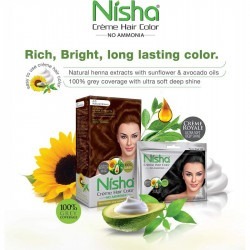 Nisha creme hair color 8.1 golden blonde 60gm + 90ml + 18ml nisha conditioner with natural herbs