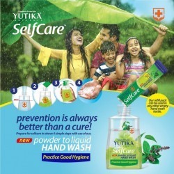 Yutika selfcare powder to liquid hand wash neem tulsi with 10 refill pack of 9gm each 1 refill makes 200ml hand wash
