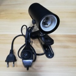 300W Reptile Light Stand: 360-Degree Rotation, Switch-Controlled, White or Black (Specify Color Preference)