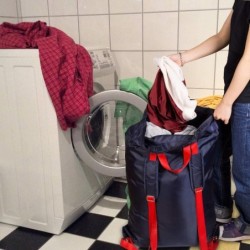 Ultimate Laundry Companion: Foldable, Hanging, and High-Density Backpack for Students, Camping, Travel, and More!