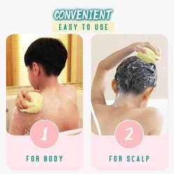 T TOPLINE Silicon Massage Body BATH BRUSH for Skin Deep Cleaning Massage