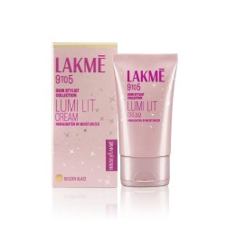 Lakme Lumi Lit Cream Face Cream with Moisturizer + Highlighter enriched with Niacinamide & Hyaluronic Acid  Gold 30g