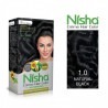 Nisha cream permanent hair color no ammonia cream 60gm+60ml each pack natural black pack of 1