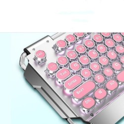 Pink real mechanical keyboard