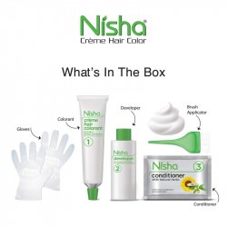 Nisha cream hair color 120 ml/each with rich bright long lasting shine hair color no ammonia cream mahogany 5.5 pack of 1