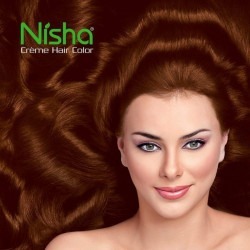 Nisha hair color natural brown hair colour crème 120gm ammonia free natural brown hair color dye for hair long lasting