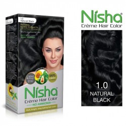 Nisha creme hair color combo pack rich bright hair colour 60gm+90ml +18ml nisha conditioner pack of 2 natural black & dark brown