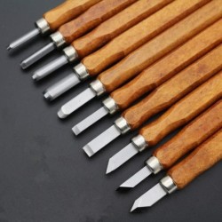 Mahogany 6 Sticks Carving Knife Handmade Woodcut Knife Eraser Engraving Set