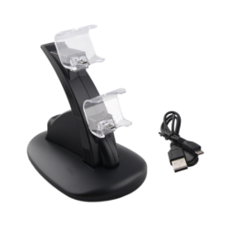 Dual USB Charge Dock Stand charging cable ForPlaystation 4 PS4 controllers