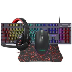 Four Piece Keyboard Mouse And Headset