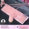 Pink Real Mechanical Keyboard And Mouse Set Girls Cute notebook