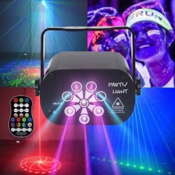 LED Stage Light Laser Projector Disco Lamp With Voice Control Sound  For Home DJ