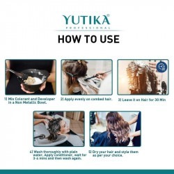 Yutika professional creme hair color 100gm chocolate brown 4.8