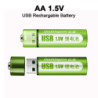 USB Rechargeable BatteryLithium Battery, Large Capacity 1.5v Constant Voltage AA