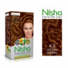 Nisha cream hair color rich bright long lasting hair colouring for ultra soft deep shine grey coverage golden brown pack of 3