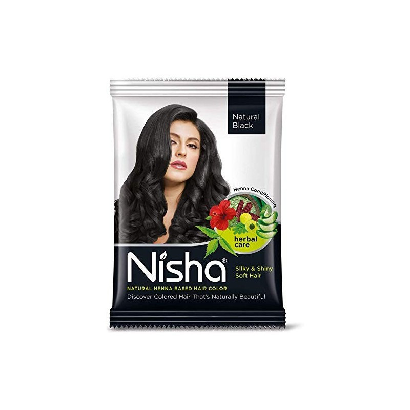 Buy Online 100% Original Nisha Natural Henna Based Hair Colour 5piece Natural  Black On Www.rajved.in