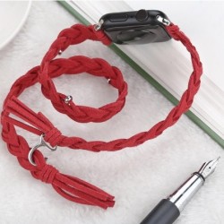 Leather Cord Braided Smart Watch Strap