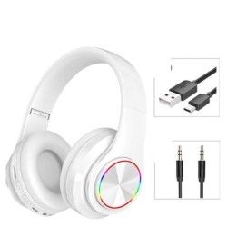 LED Wireless Bluetooth Headphones Gaming Headsets Colorful Breathing Lights