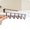 Wrought Iron Cabinet Storage Rack Free Punching Multi-function Row Hook
