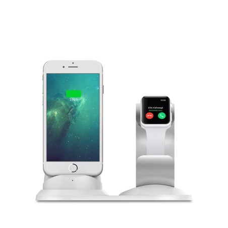 Two-in-one aluminum alloy metal charging stand