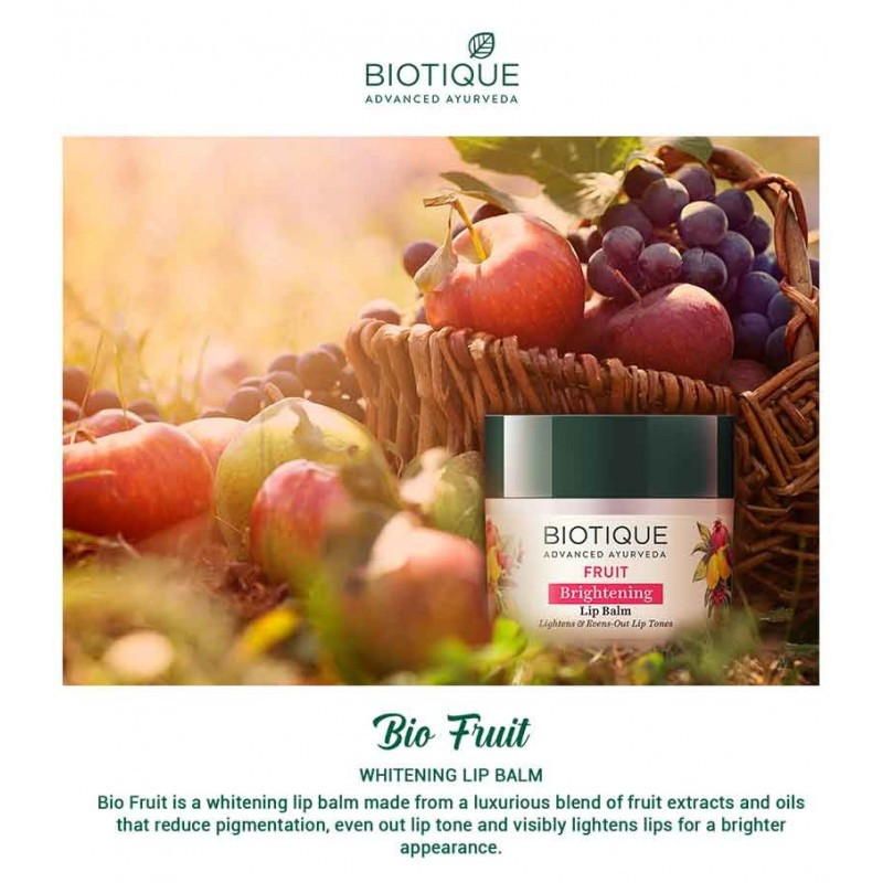 Biotique bio fruit whitening/brightening lip balm