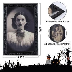 Halloween Decoration 3D Changing Face Moving Picture Frame Portrait Horror 3pcs