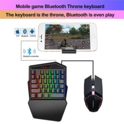 One-handed keyboard Mobile phone holder Wired mouse Set