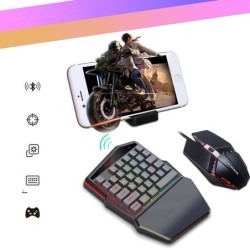 One-handed keyboard Mobile phone holder Wired mouse Set