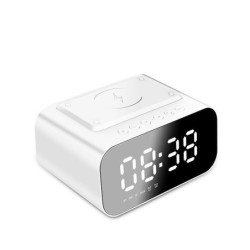 Wireless Charging Bluetooth Speaker Clock Led Alarm Clock Audio