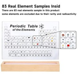 Periodic Table With 83 Kinds Of Real Elements Inside, Acrylic Periodic Table